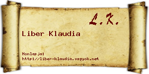 Liber Klaudia névjegykártya